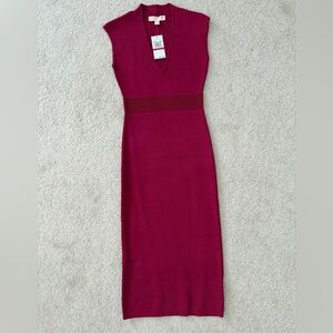 Michael Kors Sleeveless Midi Dress, XS Mulberry, NWT’s